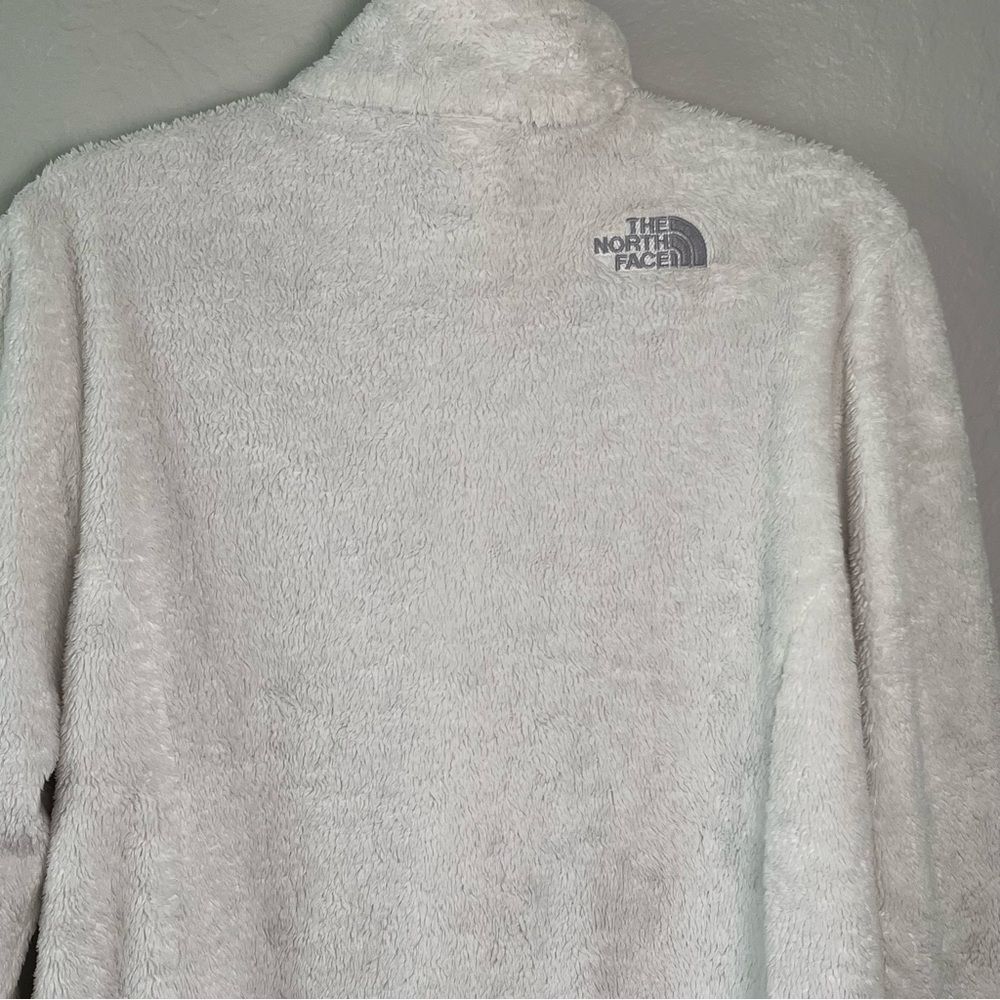 The North Face White Teddy Fleece Full Zip Jacket Women's Size Large - Picture 7 of 9